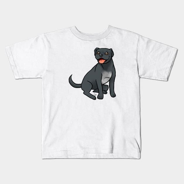 Dog - American Pitbull Terrier - Blue Nose Natural Kids T-Shirt by Jen's Dogs Custom Gifts and Designs